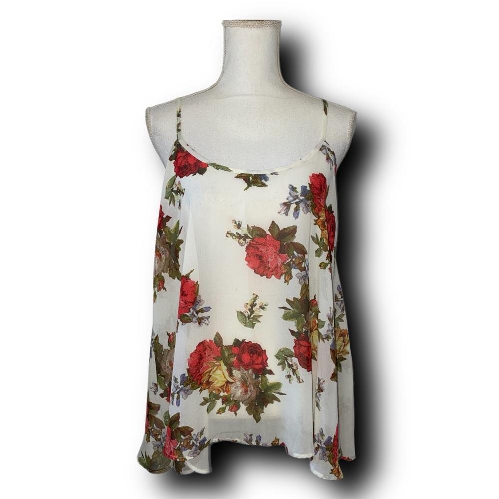 Show Me Your MuMu Floaty & Romantic Floral Relaxed Fit Chiffon Tank